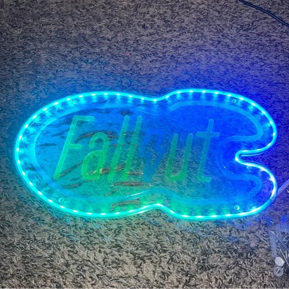 Colorful Fallout LED Sign - Picture 2 of 11